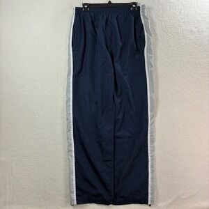 Y2K Starter Track Pants Mens M Blue Gray Baggy Ankle Zip Sweatpants Windbreaker